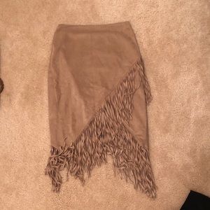Express suede skirt